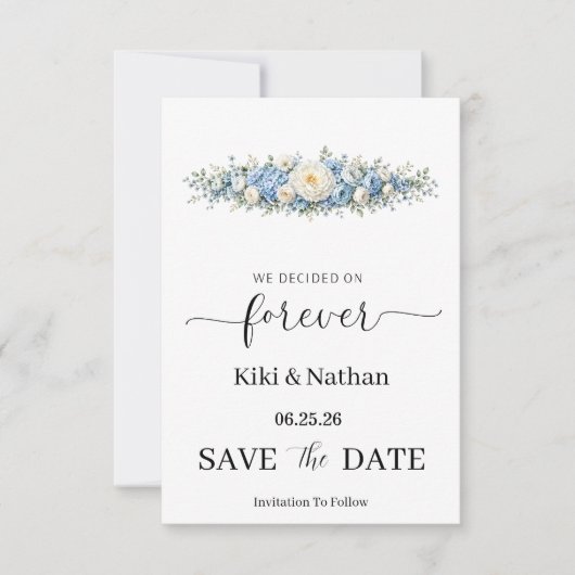 Carte de sauvegarde de date de mariage (Devant)