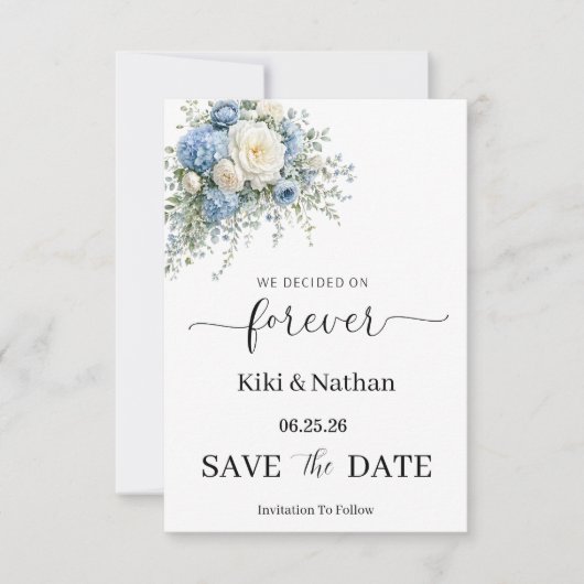 Carte de sauvegarde de date de mariage (Devant)