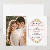 Carte de sauvegarde de date de mariage (Devant / Derrière)