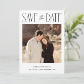 Carte de sauvegarde de date de mariage à code QR d (Debout devant)