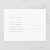 Carte de sauvegarde de date de mariage à cœur aqua (Dos)