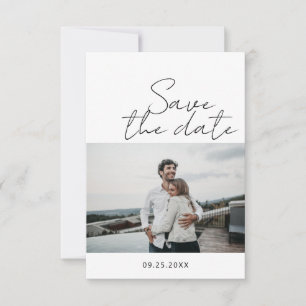 Carte de sauvegarde de date de mariage à écriture