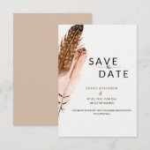 Carte de sauvegarde de date de mariage à l'aquarel (Devant / Derrière)