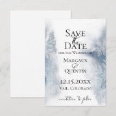 Carte de sauvegarde de date de mariage à l'aquarel (Devant / Derrière)