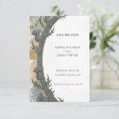 Carte de sauvegarde de date de mariage à l'arche f (Debout devant)