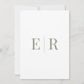 Carte de sauvegarde de date de mariage à monogramm (Dos)