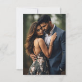 Carte de sauvegarde de date de mariage à motif flo (Dos)