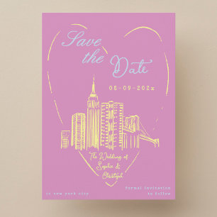 Carte de sauvegarde de date de mariage à New York