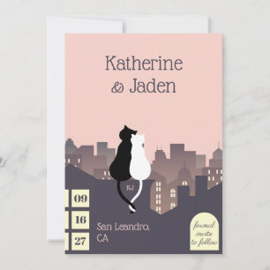 Carte de sauvegarde de date de mariage à thème de