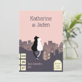 Carte de sauvegarde de date de mariage à thème de (Debout devant)