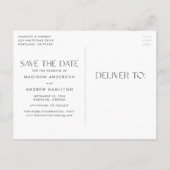 Carte de sauvegarde de date de mariage avec photo (Dos)