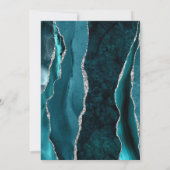 Carte de sauvegarde de date de mariage bleu sarcel (Dos)