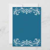 Carte de sauvegarde de date de mariage bleue (Dos)