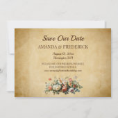 Carte de sauvegarde de date de mariage bohème rust (Devant)