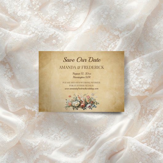 Carte de sauvegarde de date de mariage bohème rust