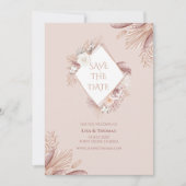 Carte de sauvegarde de date de mariage Boho Blush  (Devant)