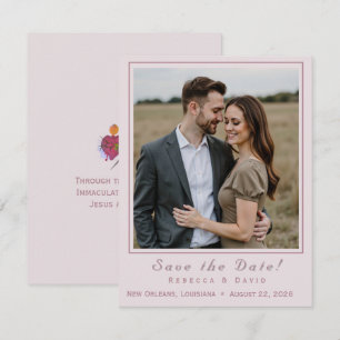 Carte de sauvegarde de date de mariage catholique