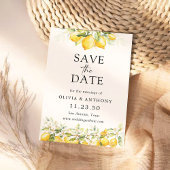 Carte de sauvegarde de date de mariage Citron Vert