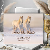 Carte de sauvegarde de date de mariage de chevaux 