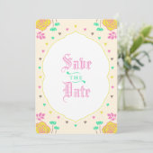 Carte de sauvegarde de date de mariage de conte de (Debout devant)