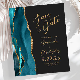 Carte de sauvegarde de date de mariage élégante mo