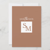 Carte de sauvegarde de date de mariage en terre cu (Devant)