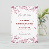 Carte de sauvegarde de date de mariage Fleur de ce (Debout devant)