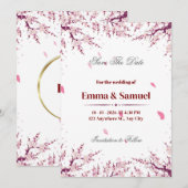 Carte de sauvegarde de date de mariage Fleur de ce (Devant / Derrière)