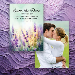 Carte de sauvegarde de date de mariage floral à la