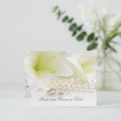 Carte de sauvegarde de date de mariage floral élég (Debout devant)