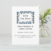 Carte de sauvegarde de date de mariage Hydrangea B (Debout devant)