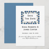 Carte de sauvegarde de date de mariage Hydrangea B (Devant / Derrière)