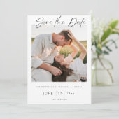 Carte de sauvegarde de date de mariage moderne ave (Debout devant)