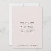 Carte de sauvegarde de date de mariage moderne et  (Dos)