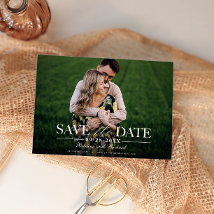 Carte de sauvegarde de date de mariage photo éléga