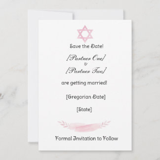 Carte de sauvegarde de date de mariage plate