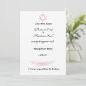 Carte de sauvegarde de date de mariage plate (Debout devant)