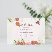 Carte de sauvegarde de date de mariage plate (Debout devant)