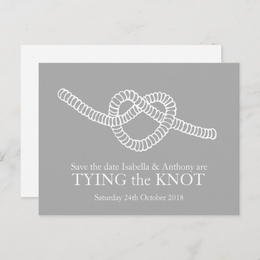 Carte de sauvegarde de date de mariage pour attach (Devant / Derrière)