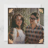 Carte de sauvegarde de date de mariage rétro disco (Dos)