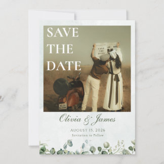 Carte de sauvegarde de date de mariage Rose blanch