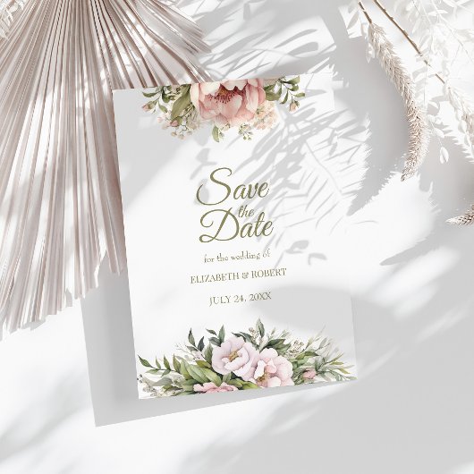 Carte de sauvegarde de date de mariage Soft Blush 