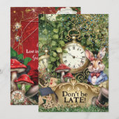 Carte de sauvegarde de date de Pays des Merveilles (Devant / Derrière)