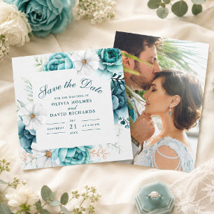 Carte de sauvegarde de date de photo de fleur sauv