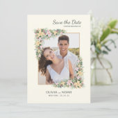 Carte de sauvegarde de date de photo de romance fl (Debout devant)