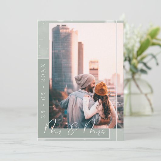 Carte de sauvegarde de date de photo de script ver (Debout devant)