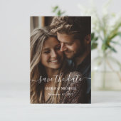 Carte de sauvegarde de date de photo plate mini (Debout devant)