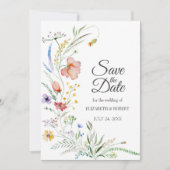 Carte de sauvegarde de date de Prairie de Fleurs S (Devant)