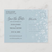 Carte de sauvegarde de date de premiers flocons de (Dos)