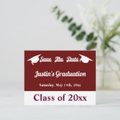 Carte de sauvegarde de date de remise de diplôme M (Debout devant)